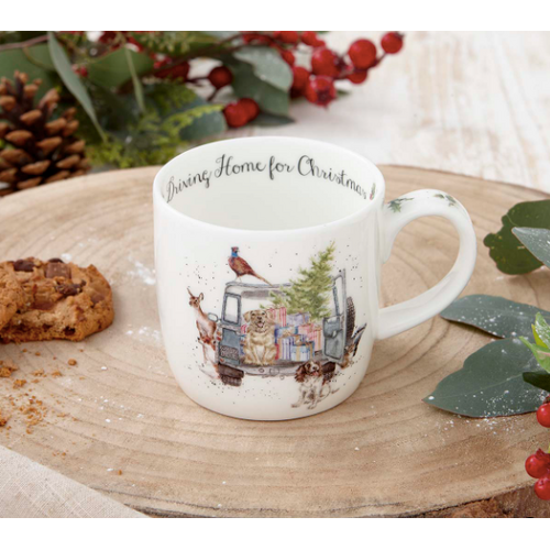 Wrendale Wrendale Mug Home for Christmas 11oz