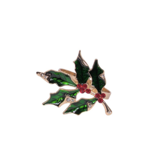 Harman Napkin Ring Holly Harman Napkin Ring Holly