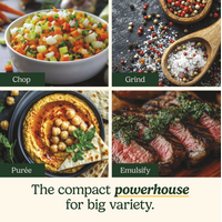 Mini Food Prep Processor White 3 Cup