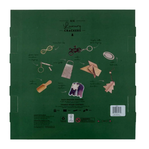 Christmas Tradition Crackers Silver Peace, Love, Joy 6 pcs