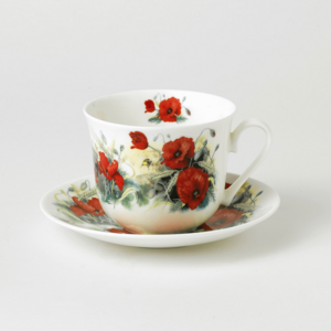 Roy Kirkham Breakfast Cup & Saucer Poppy