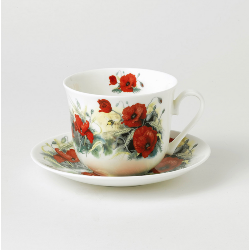 Roy Kirkham Breakfast Cup & Saucer Poppy Roy Kirkham Breakfast Cup & Saucer Poppy
