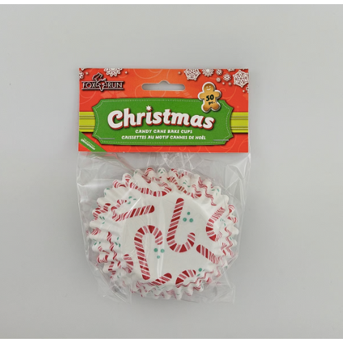 Fox Run Candy Cane Bake Cups 50 Piece