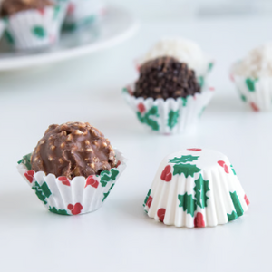 Fox Run Holly Christmas Mini Bake Cups 100 Pieces