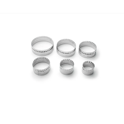 Fox Run Plain and Crinkle Circle Cookie Cutters Set of 6