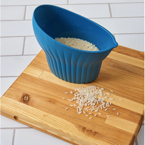 TALISMAN DESIGNS Measure Rinse and Strain Tool Blue TALISMAN DESIGNS Measure Rinse and Strain Tool Blue