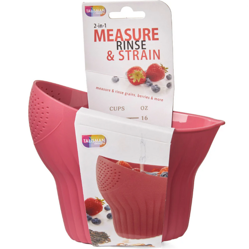TALISMAN DESIGNS Measure Rinse and Strain Tool Red TALISMAN DESIGNS Measure Rinse and Strain Tool Red
