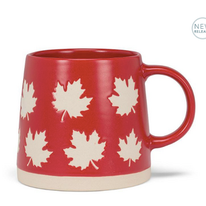 Abbott Mug Maple Leaves Red