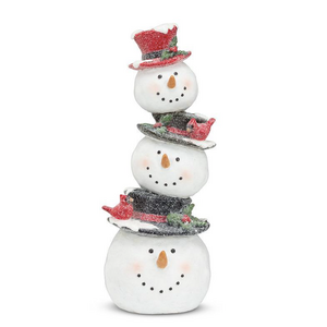 Abbott Stacked Snowman with Cardinals Abbott Stacked Snowman with Cardinals