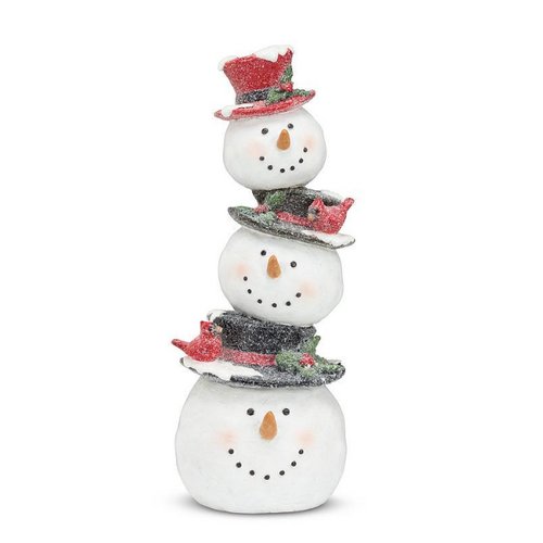 Abbott Stacked Snowman with Cardinals Abbott Stacked Snowman with Cardinals