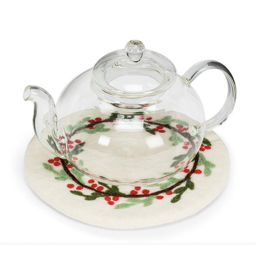 Abbott Trivet Felt Mistletoe & Berries Abbott Trivet Felt Mistletoe & Berries