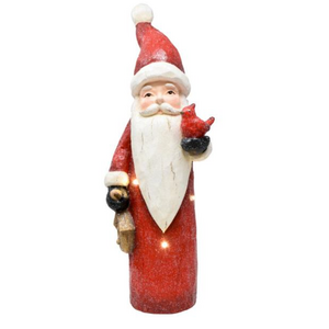 GIFT ESSENTIALS Santa with Cardinal LED Door Greeter GIFT ESSENTIALS Santa with Cardinal LED Door Greeter