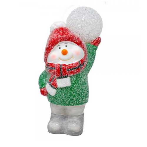 GIFT ESSENTIALS Snowman Lifting LED Snowball