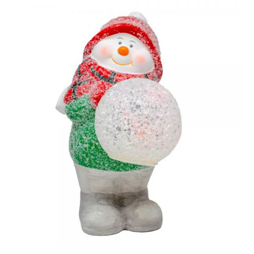 GIFT ESSENTIALS Snowman Holding LED Snowball