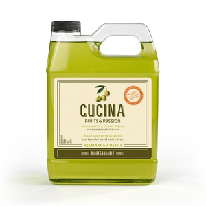 FRUIT & PASSION Cucina Hand Soap Refill Coriander & Olive Tree 1L FRUIT & PASSION Cucina Hand Soap Refill Coriander & Olive Tree 1L
