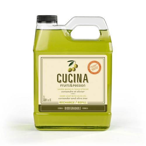 FRUIT & PASSION Cucina Hand Soap Refill Coriander & Olive Tree 1L FRUIT & PASSION Cucina Hand Soap Refill Coriander & Olive Tree 1L