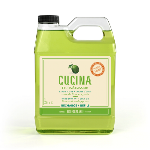 FRUIT & PASSION Cucina Hand Soap Refill Lime Zest & Cypress 1L