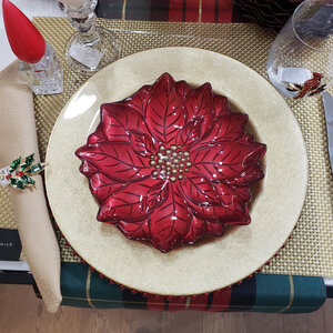 Studio 1811 Plate Red Poinsettia Studio 1811 Plate Red Poinsettia