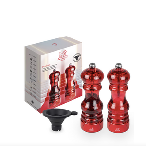 Peugeot Paris Duo Podium Red Pepper Mill and Salt Mill 18 cm