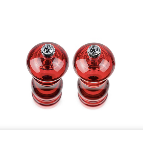 Peugeot Paris Duo Podium Red Pepper Mill and Salt Mill 18 cm