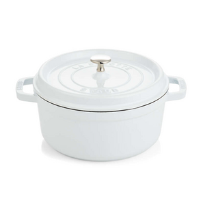 Staub Dutch Oven Round 4 QT White Staub Staub Dutch Oven Round 4 QT White Staub