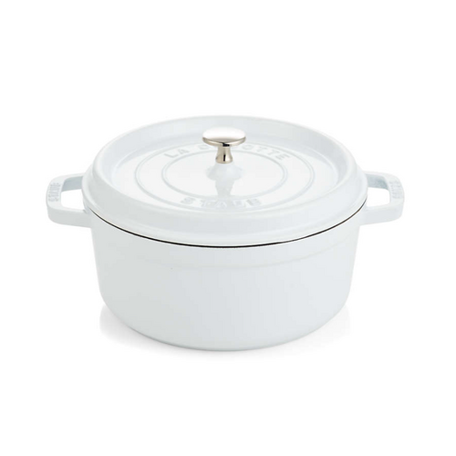 Staub Dutch Oven Round 4 QT White Staub Staub Dutch Oven Round 4 QT White Staub