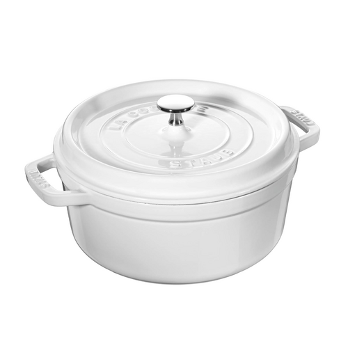 Staub Dutch Oven Round 4 QT White Staub Staub Dutch Oven Round 4 QT White Staub
