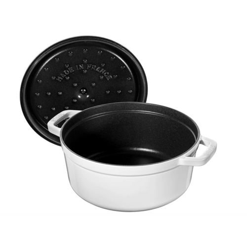 Staub Dutch Oven Round 4 QT White Staub Staub Dutch Oven Round 4 QT White Staub