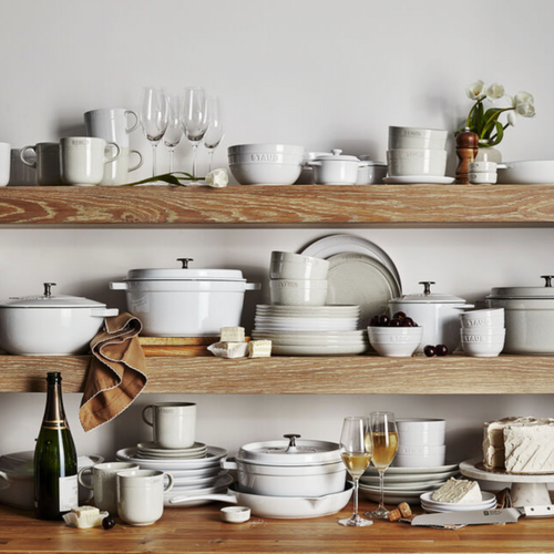 Staub Dutch Oven Round 4 QT White Staub Staub Dutch Oven Round 4 QT White Staub