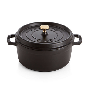 Staub Dutch Oven Round 4 QT Black Staub Staub Dutch Oven Round 4 QT Black Staub