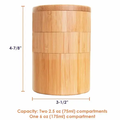 Totally Bamboo Salt Box 3 Tier Bamboo
