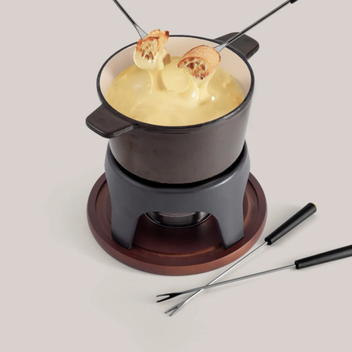 Swissmar SWISSMAR Sierra Iron Fondue Set Metallic Black