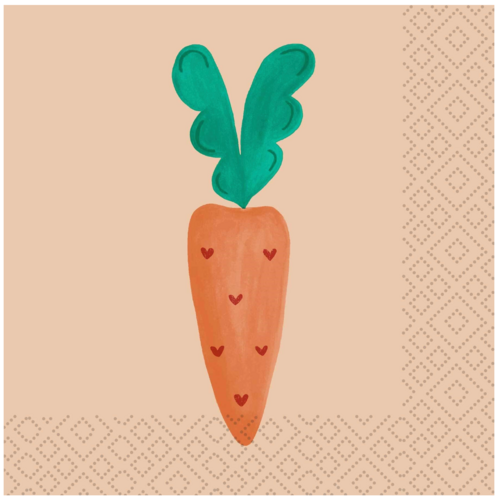 OCD Napkin Lunch Paper Carrot Charm