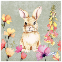 Napkin Cocktail Paper Floral Friends