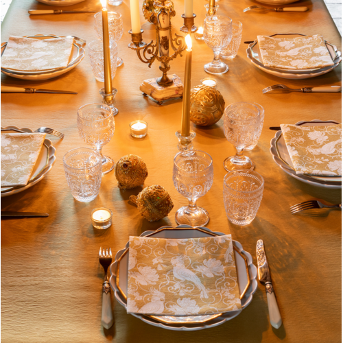 Napkin Dinner Paviot Perroche Or