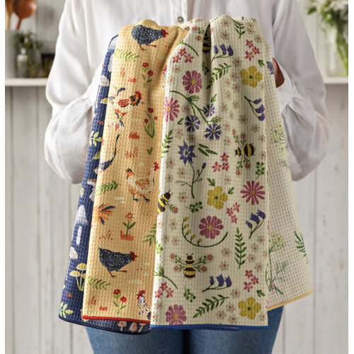 Now Designs Microfibre Tea Towel Bee Garden