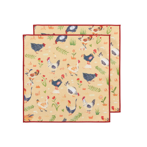 Now Designs Microfibre Dish Cloth Free Range Set of 2
