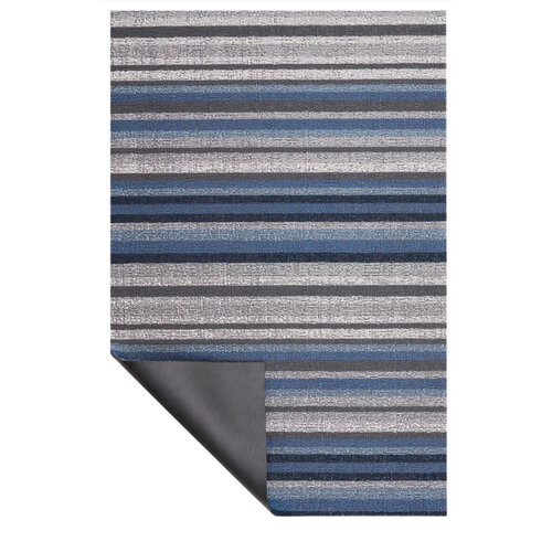 Chilewich Big Mat Horizon Stripe Shag Deep Sea