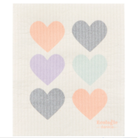 Swedish Cloth Pastel Hearts