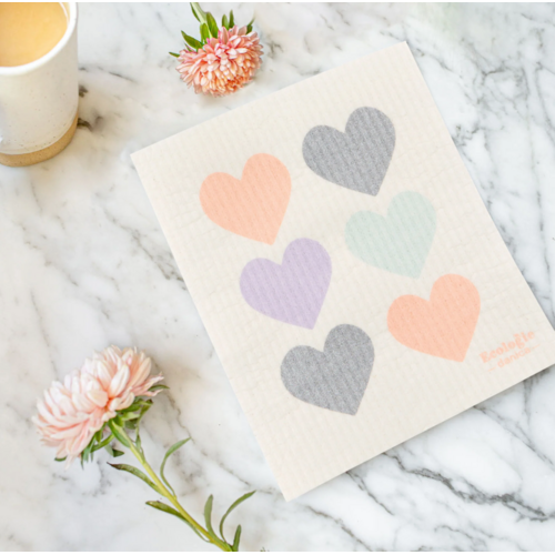 Now Designs Swedish Cloth Pastel Hearts Now Designs Swedish Cloth Pastel Hearts