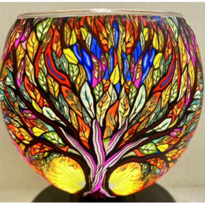 Benaya Handcrafted Art Decor Light Glass Colourful Tree of Life