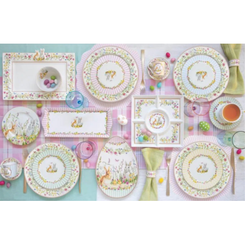 Studio 1811 Egg Shaped Platter Happy Easter 12 Inch Studio 1811 Egg Shaped Platter Happy Easter 12 Inch