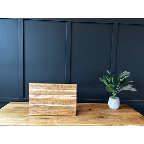 Harrison Daniel Studio Curly Maple Cutting Board 18 x 12 Inch