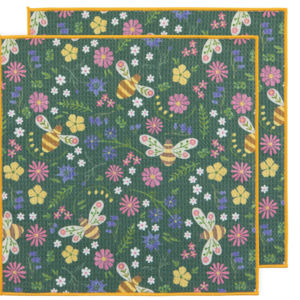 Now Designs Microfibre Dish Cloth Bee Garden Set of 2