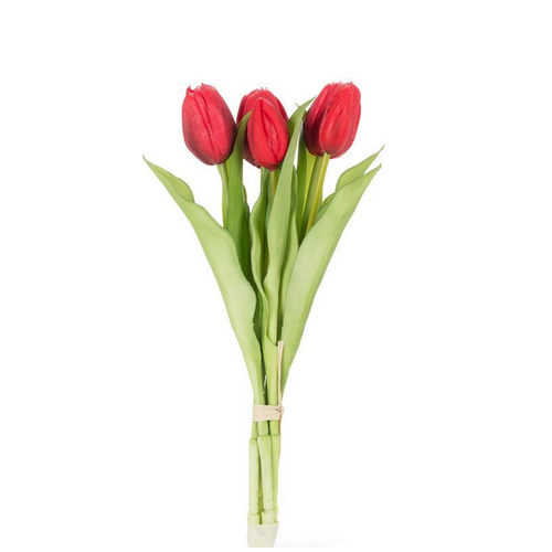 Abbott Lifelike 5 Stem Tulip Bunch Red Abbott Lifelike 5 Stem Tulip Bunch Red