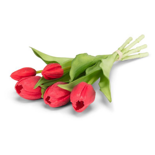 Abbott Lifelike 5 Stem Tulip Bunch Red Abbott Lifelike 5 Stem Tulip Bunch Red