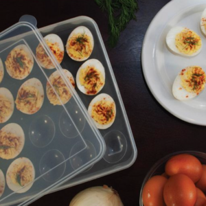 KITCHENBASICS Deviled Egg Carrier with Lid Holds 24