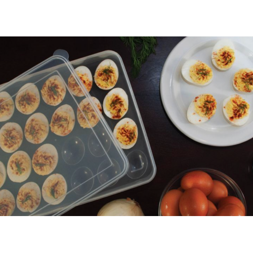 KITCHENBASICS Deviled Egg Carrier with Lid Holds 24 KITCHENBASICS Deviled Egg Carrier with Lid Holds 24