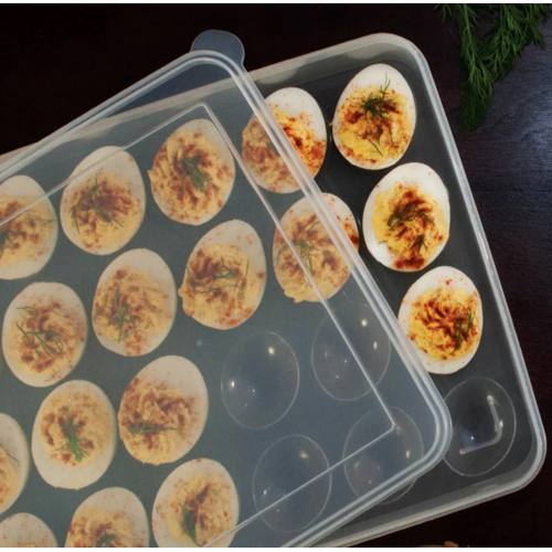 KITCHENBASICS Deviled Egg Carrier with Lid Holds 24 KITCHENBASICS Deviled Egg Carrier with Lid Holds 24