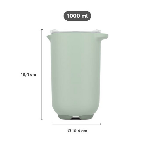 MEPAL Mixing Jug Chef It with Lid Nordic Sage 1L
